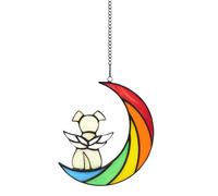 Dog Memorial Gifts, Pet Bereavement Gifts, Acrylic Rainbow Dog Remembrance Gifts for Dogs Lovers, Loss of a Dog Gift Suncatcher Window Hanging for Home Decor, Pet Memorial Plaques with Hanging Cord