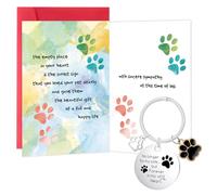 Dog Memorial Gifts Pet Bereavement Gifts with Sympathy Card and Envelop Loss of Dog Memorial Bereavement Keyring Sympathy Gifts Loss of a Dog Gift
