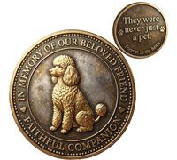 Dog Memorial Keepsake Coin, “They Were Never Just A Pet” Remembrance Token, Pet Loss Sympathy Gift For Dog Lovers (B)