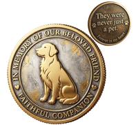 Dog Memorial Keepsake Coin, “They Were Never Just A Pet” Remembrance Token, Pet Loss Sympathy Gift For Dog Lovers (A)