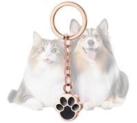 Dog Memorial Keyring - Hinged Stainless Steel Novelty Decoration - Dog Memory Pendant, for Work, Office, Bed Side, Dorm, Home, School, Social Situations, Daily Use