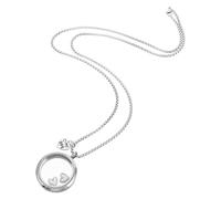 Dog Memorial Necklace with Circle Pendant , Adjustable Stainless Steel