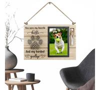 Dog Memorial Picture Frame - Sympathy Loss Keepsake, Wooden Pet Remembrance Frame, Ashes Bottle Holder | Ideal For Honoring Dog Memory Grieving Owners Home Display Shelf Tabletop Remembrance Comfort T