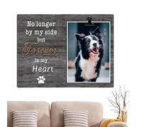 Dog Memorial Picture Frame - Wooden Dog Memorial Picture Frames for Dogs That Passed | Sympathy Photo Keepsake Cat Dog Pet Loss Gift for A Grieving Friend