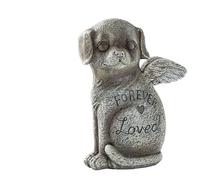 Dog Memorial Statue - Angel Dog Figurine with Wings | Forever Loved Resin Pet Grave Marker | Sympathy Gift for Loss of Dog, Remembrance Stone for Garden & Home, Pet Loss Bereavement Keepsake