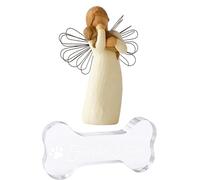 Dog Memorial Statue with Plaque Set - Angel Figurine and Keepsake for Pet Loss, Sympathy Gift for Dog Lovers, Remembrance Home Decor