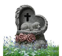 Dog Memorial Stone, Pet Memorial Stones, Pet Tombstones, Dog Grave Stones, Solar Powered Pet Memorial Sign, Sleeping Cat Statue, Garden Decoration for Loss
