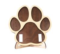 Dog Memory Frame - Wood Paw Shape Ornament, Paw-Shaped Dog Remembrance Frame for Bereavement, Passing for Small, Medium, Large Breeds, Home Display, Grave, Memorial Keepsake Category Feature