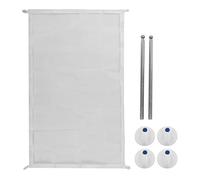 Dog Mesh Gate, Indoor Isolation Gate Portable Safety Foldable Retractable Stair Dog Gate Retractable for for Stairs Pet Gates (White)