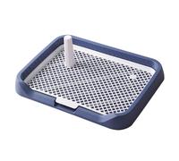 Dog Mesh Potty Tray Toilet Small Puppy Indoor Pee Pad Holder, Poodles Training Tray Bathroom, Yorkie Pet Pads Holder for Small Medium Puppies (Blue)