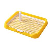Dog Mesh Potty Tray Toilet Small Puppy Indoor Pee Pad Holder, Poodles Training Tray Bathroom, Yorkie Pet Pads Holder for Small Medium Puppies (Yellow)