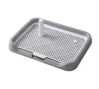 Dog Mesh Potty Tray Toilet Small Puppy Indoor Pee Pad Holder, Poodles Training Tray Bathroom, Yorkie Pet Pads Holder for Small Medium Puppies (Grey)