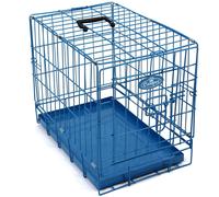 Dog Metal Training Cage in Blue 20in with one door 74684