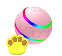 Dog Mobile Ball, Automatic Dog Rolling Ball, 500mAh Remote Control Motion Detector Interactive Toy with LED Light, Bouncing Balls for Small Medium Dogs