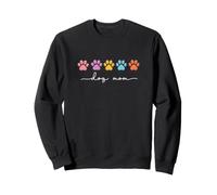 Dog Mom Colorful PawPrint Cute Dog Mom Sweatshirt