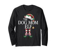 Dog Mom Elf Squad Christmas Matching Pajama Xmas Party Elf Long Sleeve T-Shirt