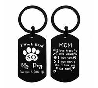 Dog Mom Gifts for Women, to Mom from Dog Christmas Birthday Valentines Day Easter Mother's Day Gifts Keychain