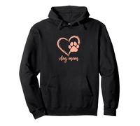 Dog Mom Heart PawPrint Cute Dog Lover Pullover Hoodie