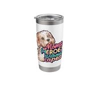 Dog Mom Heroes Without Capes Doodle Dog Stainless Steel Insulated Tumbler