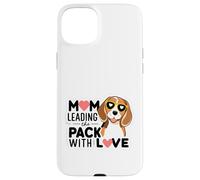 Dog Mom Leading the Pack with Love Beagle Pup Case for iPhone 15 Plus