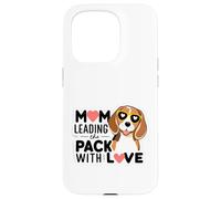 Dog Mom Leading the Pack with Love Beagle Pup Case for iPhone 15 Pro