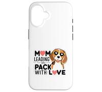 Dog Mom Leading the Pack with Love Beagle Pup Case for iPhone 16