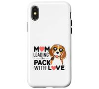 Dog Mom Leading the Pack with Love Beagle Pup Case for iPhone X/XS