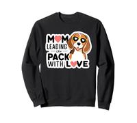 Dog Mom Leading the Pack with Love Beagle Pup Sweatshirt