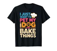 Dog Mom Life Baking Cupcakes Funny Cozy Kitchen Quote T-Shirt