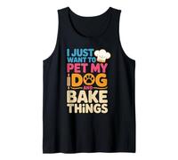 Dog Mom Life Baking Cupcakes Funny Cozy Kitchen Quote Tank Top