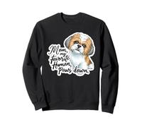 Dog Mom My Favorite Human Paws Down Shih Tzu Sweatshirt