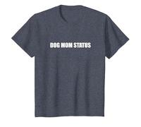 Dog Mom Status T-Shirt, Kids, Heather Blue, 12 Years