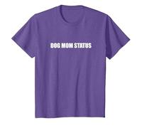 Dog Mom Status T-Shirt, Youth, Purple Heather, Medium