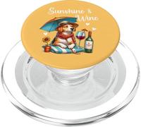 Dog Mom Wine Lover Sunshine Wine Drinking Summer Vibes Beach PopSockets PopGrip for MagSafe