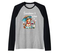 Dog Mom Wine Lover Sunshine Wine Drinking Summer Vibes Beach Raglan Baseball Tee