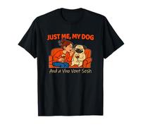 Dog Mom Wine Night Humor Tee for Introvert Vent Sessions T-Shirt