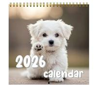Dog Monthly Calendar | Wall Calendar Cute | 2026 Annual Monthly Spiral-Bound Schedule Planner for Desk Home Living Room School Office Decor Family Friends Women Teachers