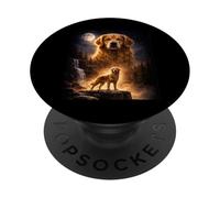 Dog Moonlight Golden Retriever PopSockets Adhesive PopGrip
