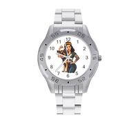 Dog Mothers Day German Shepherd Men's Quartz Wrist Watches Fashion Casual Business Steel Band Wristwatch