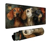 Dog Mouse Mat 24x12in, Gaming Mouse Pad Animal, Desk Mat with Non-Slip Rubber Base, Gaming Accessories, Mousepad with Stitched Edge, Office Accessories Keyboard Mousepad, for Office Laptop L-7041
