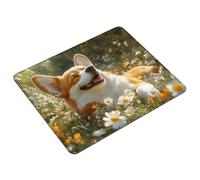 Dog Mouse Mat 26 x 21 cm Small Mouse Pad Animal Waterproof Mousepad Gaming Desk Accessories, Anti-slip Rubber Base Mousemat with Stitched Edge for Office, Learning, Desktop Decor, Gifts for Men S0-105