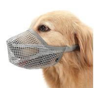 Dog Mouth Cover, pet Mouth Cover, Anti Barking mesh Mouth Cover, Dog bite Prevention, Anti Ingestion, Anti Barking Breathable Mouth Cover/193(Grey,X-Small)