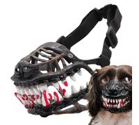 Dog Mouth Cover Reusable Latex Puppy Face Cover | Large tooth dog muzzle for small, medium and large dog breeds for festive fancy dress and