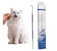 Dog Mouthcleaner - Stainless Steel Double Sided Remover | Cat Teeth Cleaning,for Canids, Veterinary Hygiene, Grooming, Brushing, Cleaning, Scaling, Scraping and Care