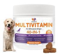Dog Multivitamin Chewable - Dog Vitamins and Supplements with Glucosamine - 200 Chews - Hip & Joint, Pet Immune Support, Skin & Coat, Gut & Heart Health - Senior & Puppy Multivitamin Pet Supplement