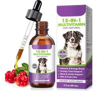 Dog Multivitamin - Strengthening Immune System & Supporting Bones and Joints｜Supplements & Vitamins for Dogs Supporting the urinary tract｜Dog Multivitamins and Minerals Caring for Skin & Coat - 60ml