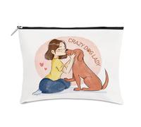 Dog Mum Gifts for Dog Lovers Gifts for Women Dogs Lovers Birthday Gift Just A Girl Who Loves Dogs Makeup Bag Cosmetic Bags for Women Christmas Presents for Womens
