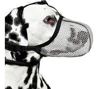 Dog Muzzle - 6.69-8.07 Inch Circumference Shield, Anti Bark Adjustable Breathable Shield, Reflective Visibility Straps | Aggressive Behavior Management, Public Park Walks, Nail Trimming