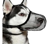 Dog Muzzle Adjustable - Mesh Nylon S-XL Breathable Guard | Pet Muzzle With Reflective Strip, Anti Bite, Anti Scavenging | Dog Mouth Guard Outdoor Walking, Vet Grooming Training