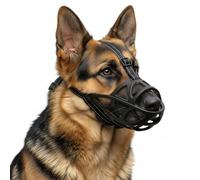 Dog Muzzle, Adjustable Pet Mask with Reflective, Breathable Pet Mask for Large Dogs, Medium Dogs, Small Dogs, Prevents Chewing and Biting, Durable Dog Muzzle that Allows Panting (L)